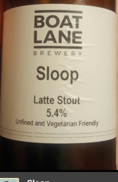 Sloop 5.4%, Boat Lane Brewery Ltd, England