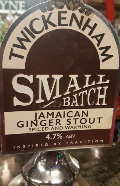 Small Batch Jamaican Ginger Stout 4.7%, Twickenham Fine Ales, England