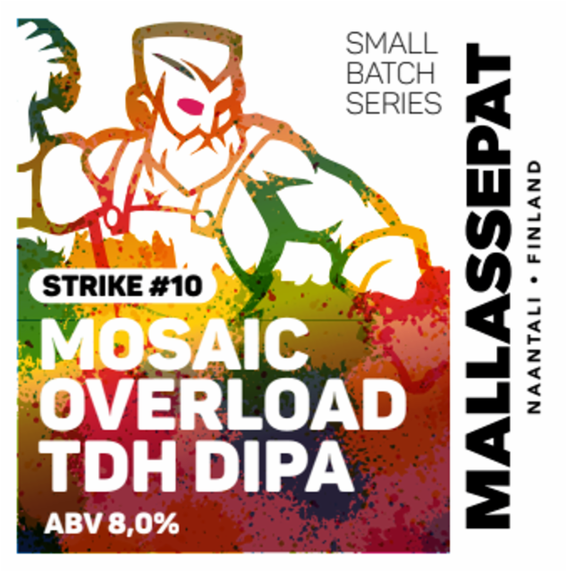 Small Batch Series: Strike #10 - Mosaic Overload TDH DIPA 8.0%, Mallassepät, Finland