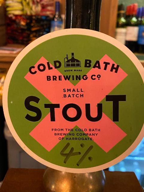 Small Batch Stout 4.0%, Cold Bath Brewing Co., England
