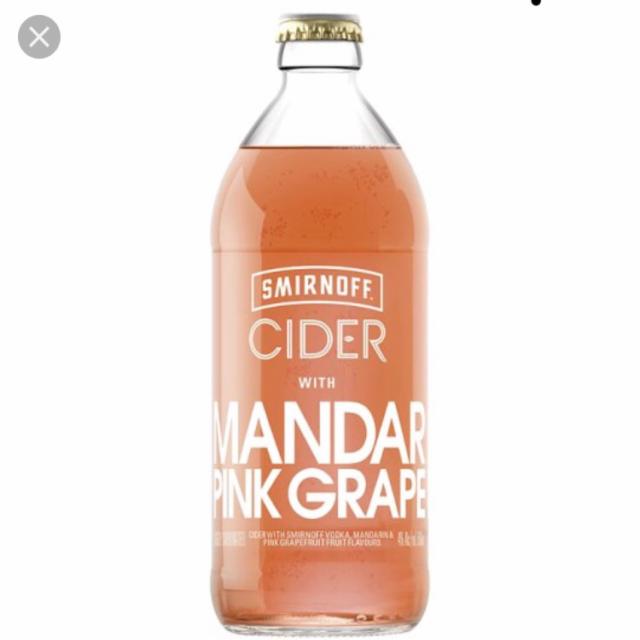 Smirnoff Cider with Mandarin & Pink Grapefruit 4.0%, Smirnoff, Russia