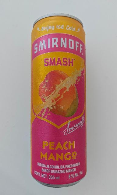 Smirnoff smash peach mango 8.0%, The Smirnoff Co. USA, United States