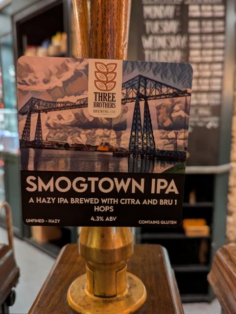Smogtown 4.3%, Three Brothers Brewing Co, England