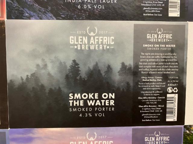 Smoke On The Water 4.3%, Glen Affric Brewery, England
