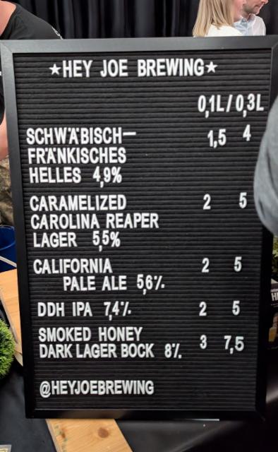 Smoked honey dark lager Bock, Hey Joe Brewing Co