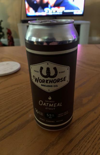 Smoked Oatmeal Stout 5.5%, Workhorse Brewing Company, United States