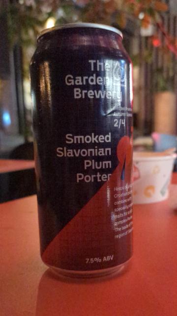 smoked slavonian plum porter 7.5%, The Garden Brewery, Croatia