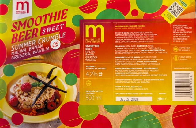 Smoothie Beer Summer Crumble 4.2%, Maryensztadt, Poland