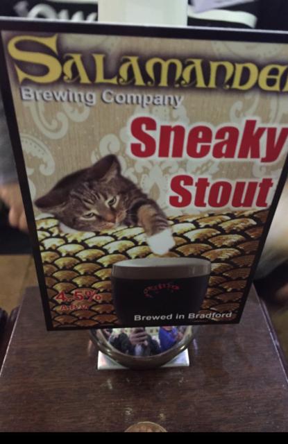 Sneaky Stout 4.5%, Salamander Brewing Company, England