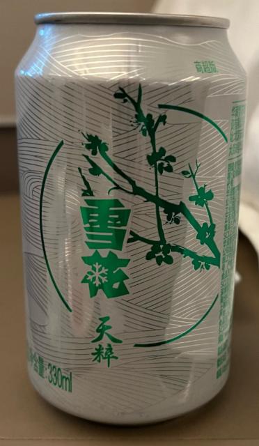 Snow Tiancui 雪花天粹 3.4%, China Resources Snow Breweries (CRB) (SABMiller) / 雪花啤酒, China