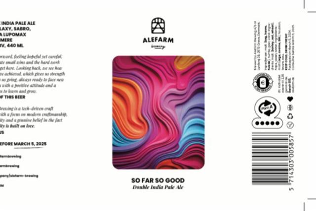 So Far So Good 8.0%, Alefarm Brewing, Denmark