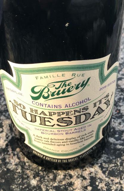 So Happens It's Tuesday (2016) 14.7%, The Bruery, United States