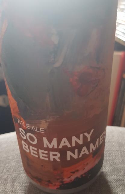 So Many Beer Names 4.0%, Boundary Brewing, Northern Ireland