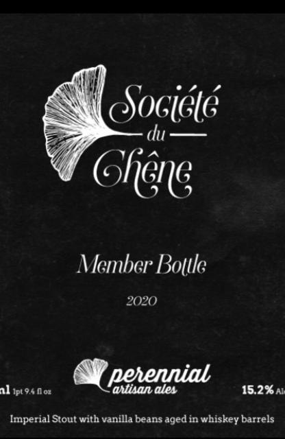 Société Du Chêne Member Bottle (2020) 15.2%, Perennial Artisan Ales, United States