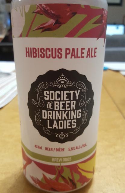 Society of Beer Drinking Ladies Hibiscus Pale Ale 5.5%, Henderson, Canada