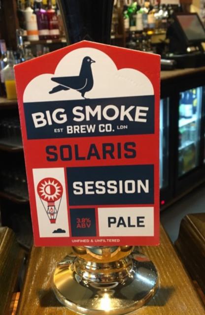 Solaris Session Pale 3.8%, Big Smoke Brew Co., England