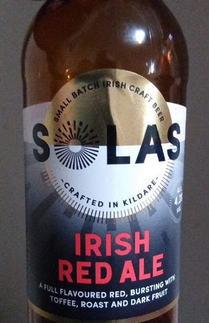 Solas Irish red ale 4.3%, Rye River Brewing Co., Ireland