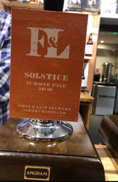 Solstice Summer Pale 3.8%, First & Last Brewery, England