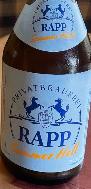 Sommer Hell 4.2%, Brauerei Rapp, Germany