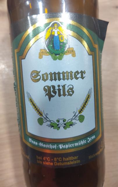 sommer pils 4.5%, Brau Gasthof Papiermühle Jena, Germany