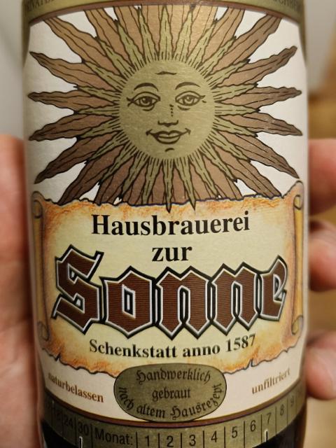 Sonne Naturbelassen Unfilteriet, Brauerei Zur Sonne