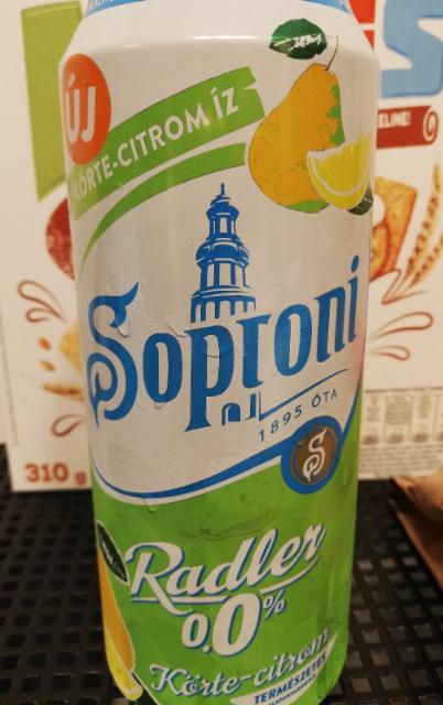 Soproni Radler 0.0% Körte-Citrom 0.0%, Soprony Brewery (Heineken Hungária), Hungary
