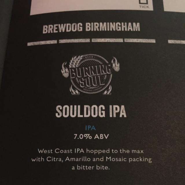 Souldog IPA 7.0%, Burning Soul Brewery, England