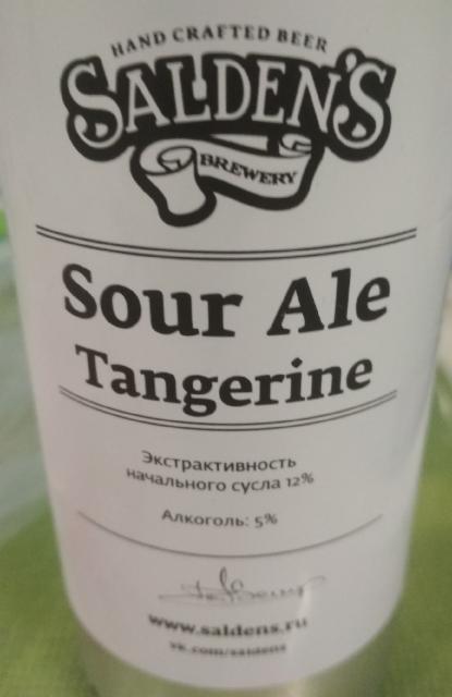 Sour Ale Tangerine 5.0%, Salden's Brewery, Russia