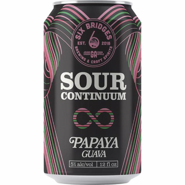 sour continuum papaya guava 5.0%, Six Bridges Brewing, United States