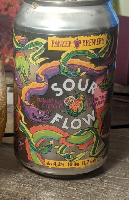 Sour Flow Guava, Lemongrass, Marakuiya / Гуава, Лемонграсс, Маракуйя 4.2%, Panzer Brewery, Russia