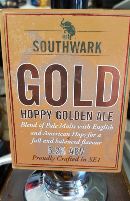 Gold 5.2%, Southwark Brewing, England