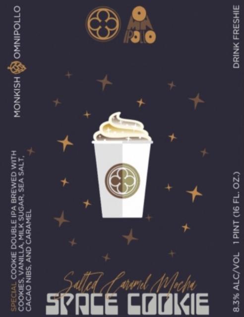 Space Cookie: Salted Caramel Mocha 8.3%, Monkish Brewing Company, United States