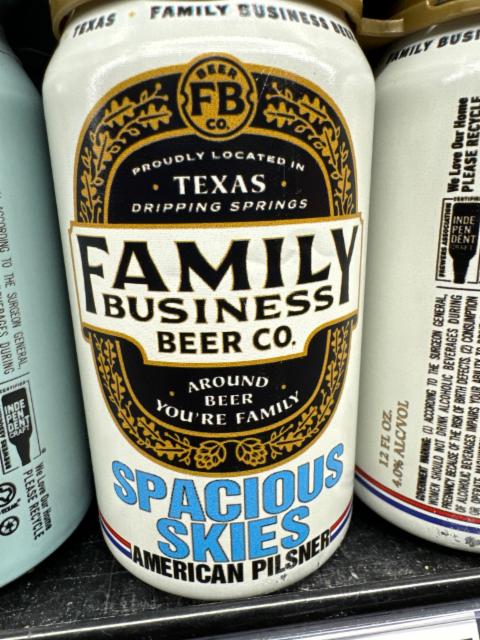 Spacious Skys 4.0%, Family Business Beer Co., United States