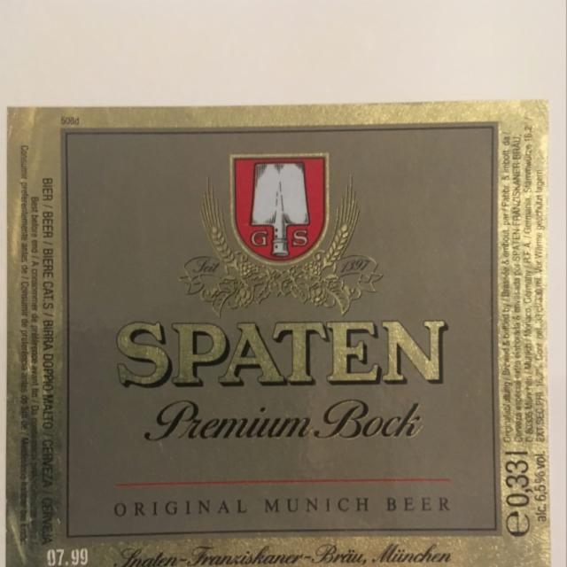 Spaten Premium Bock 6.5%, Spaten-Franziskaner-Löwenbräu Gruppe (AB InBev), Germany