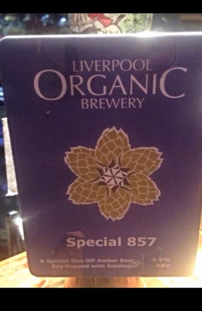 Special 857 4.5%, Liverpool Organic Brewery, England