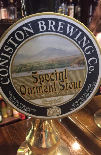 Special Oatmeal Stout 4.5%, Coniston Brewery, England