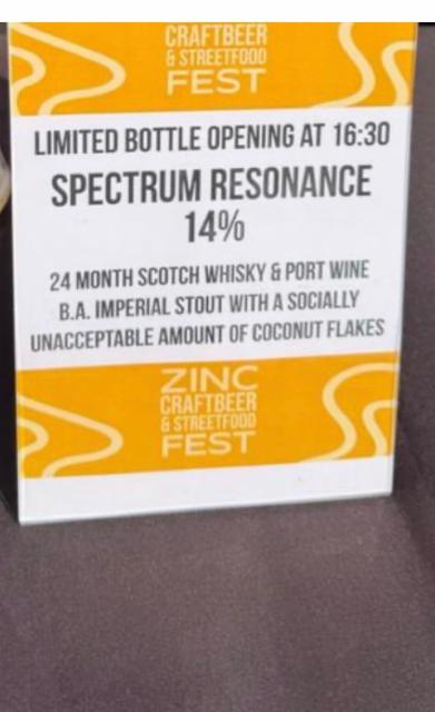 Spectrum resonance 14.0%, Ophiussa Brewing Co., Portugal