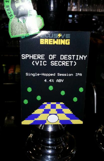 Sphere Of Destiny (Vic Secret) 4.4%, Elusive Brewing, England