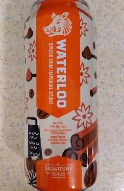 Spiced rum imperial stout 6.0%, Waterloo Brewing Co, Canada