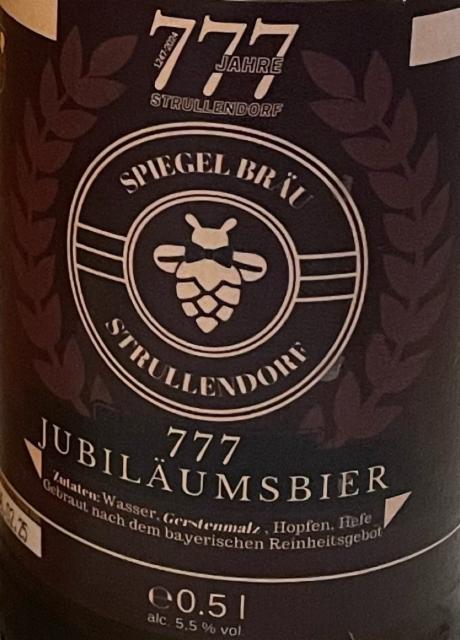 Spiegel Bräu 777 Jubiläumsbier 5.5%, Brauhaus Binkert / Main Seidla, Germany
