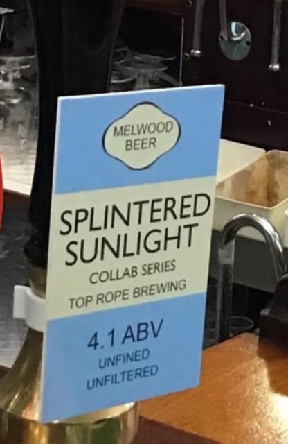 Splintered Sunlight 4.1%, Melwood Beer Company, England