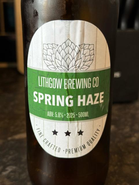 Spring Haze 5.8%, Lithgow's Brewing Co, Scotland