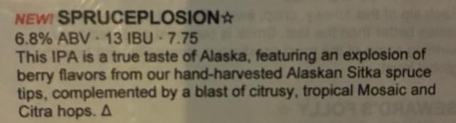 Spruceplosion 6.8%, 49th State Brewery, United States