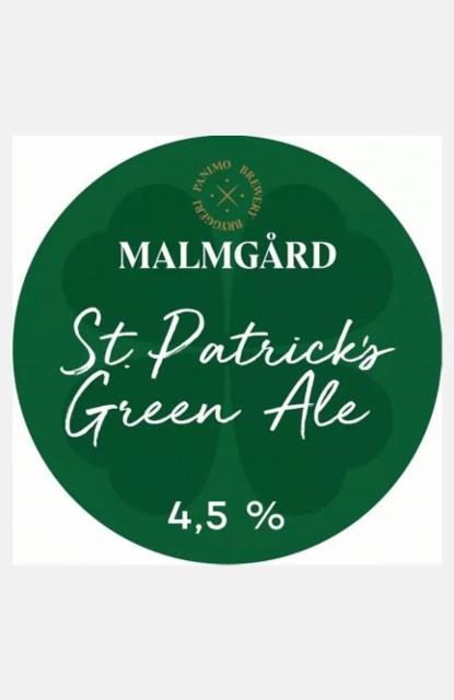 St. Patrick's Green Ale 4.5%, Malmgårdin Panimo, Finland