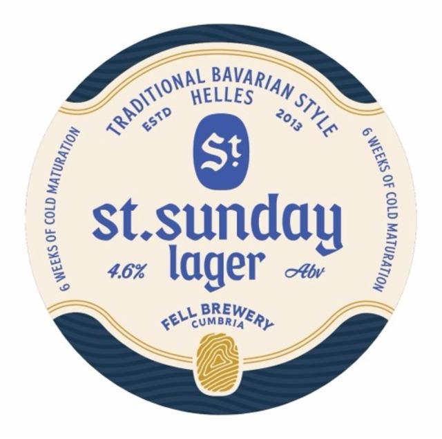 St.Sunday Lager 4.6%, Fell Brewery, England
