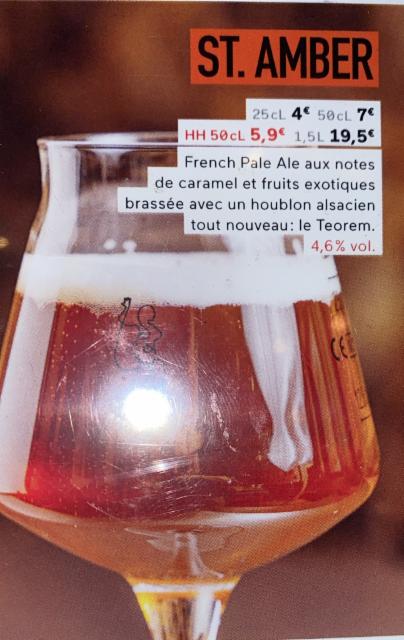 St Amber 4.6%, Ninkasi Fabriques, France