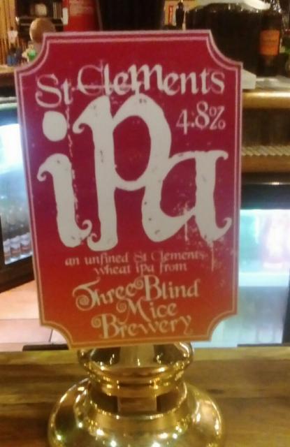 St Clements IPA 4.8%, Three Blind Mice Brewery, England