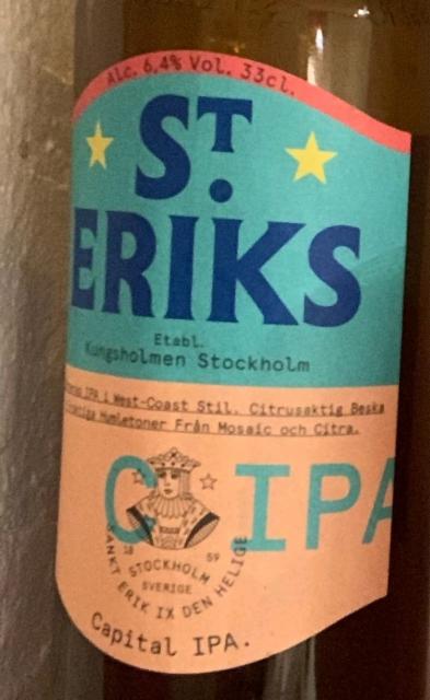 Capital IPA CIPA 6.4%, S:t Eriks Bryggeri (Galatea), Sweden