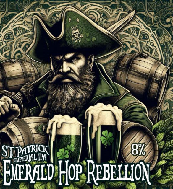 St Patrick Emerald Hop Rebelion Imperial IPA 8.0%, Dan's Brewing Co, Brazil