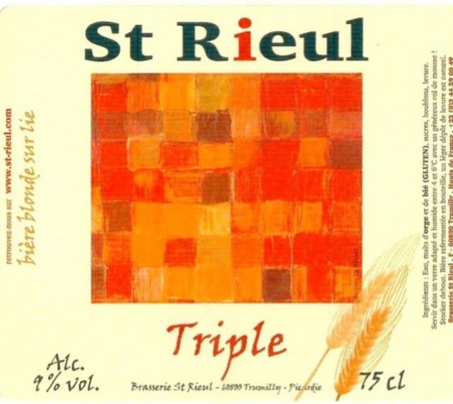 St Rieul Triple 9.0%, Brasserie St Rieul, France
